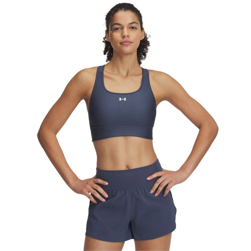 UNDER ARMOUR - Sostén Deportivo Crossback Long Mujer Gris UNDER ARMOUR.-