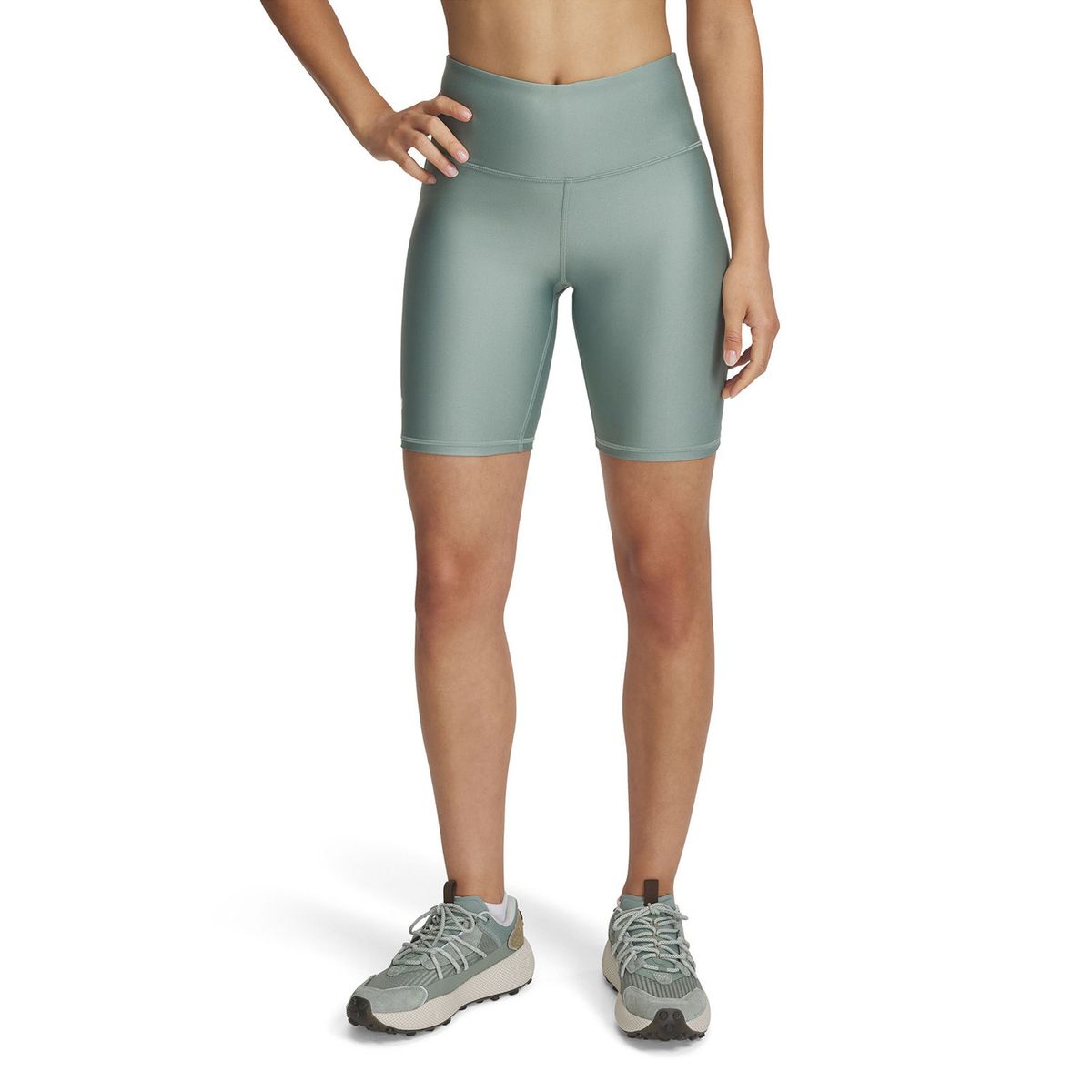 UNDER ARMOUR - Calzas UA Tech Bike Shorts Mujer Verde UNDER ARMOUR