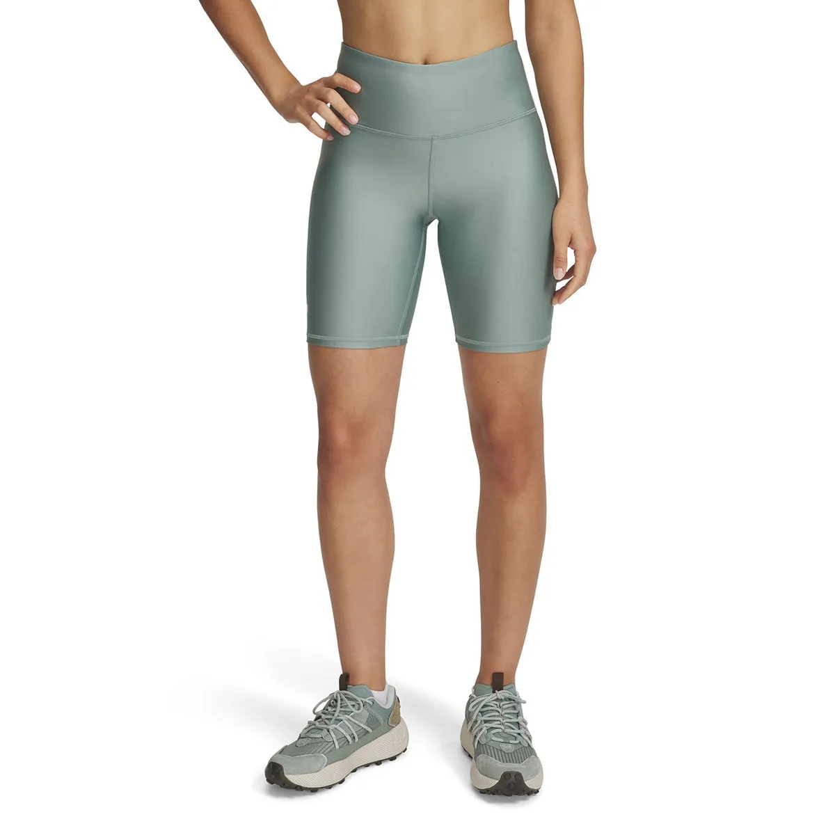 UNDER ARMOUR - Calzas UA Tech Bike Shorts Mujer Verde UNDER ARMOUR