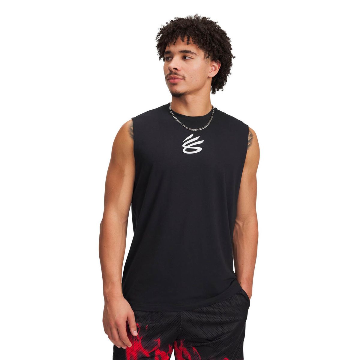 UNDER ARMOUR - Polera Sin mangas Basketball Hombre Curry sleeveless Negro UNDER ARMOUR