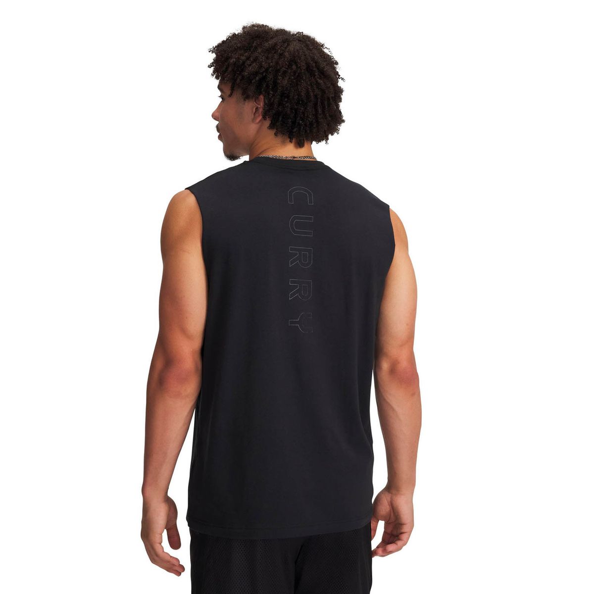 UNDER ARMOUR - Polera Sin mangas Basketball Hombre Curry sleeveless Negro UNDER ARMOUR