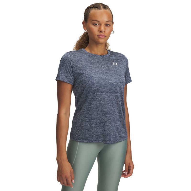 UNDER ARMOUR - Polera Manga Corta Tech Twist Mujer Gris UNDER ARMOUR