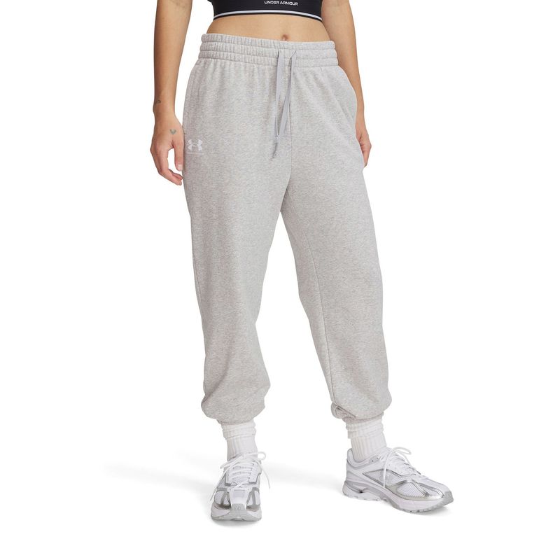 UNDER ARMOUR - Jogger UA Rival terry gris para mujer UNDER ARMOUR
