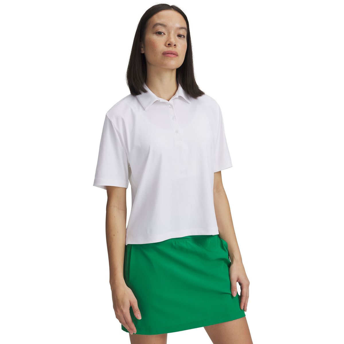 UNDER ARMOUR - Polo Drive Manga Corta Blanco Mujer UNDER ARMOUR