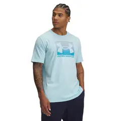 UNDER ARMOUR - Polera Manga Corta Boxed Hombre Azul UNDER ARMOUR.-