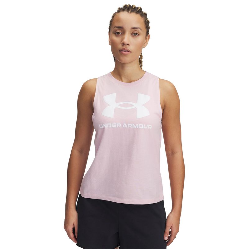 UNDER ARMOUR - Polera Sin Mangas UA Rival Para Mujer Rosa UNDER ARMOUR