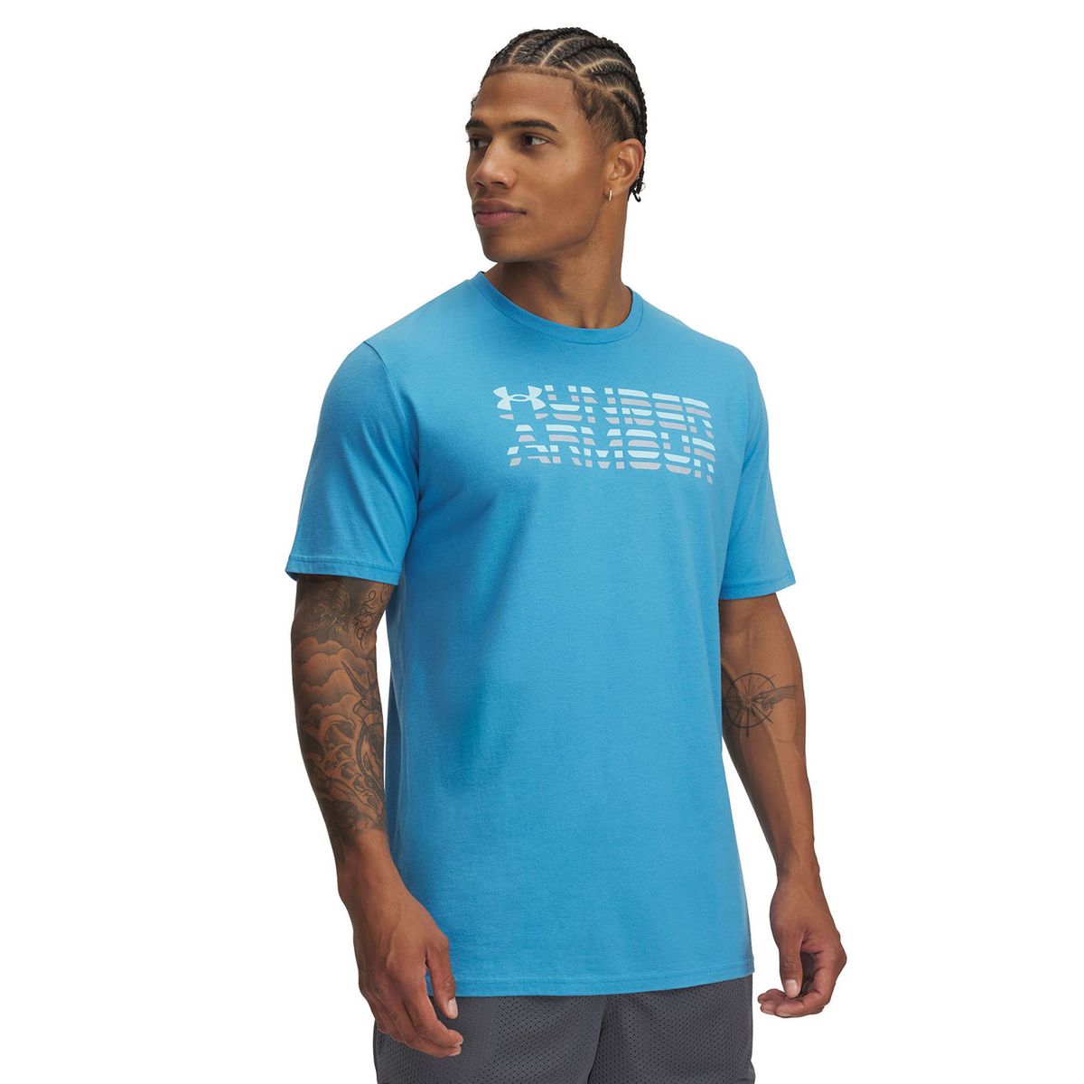 UNDER ARMOUR - Polera Manga Corta Shaded Azul Hombre UNDER ARMOUR