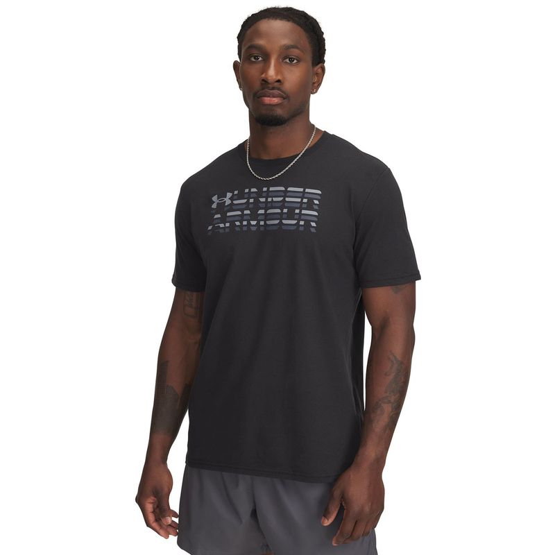 UNDER ARMOUR - Polera Manga Corta Shaded Negro Hombre UNDER ARMOUR