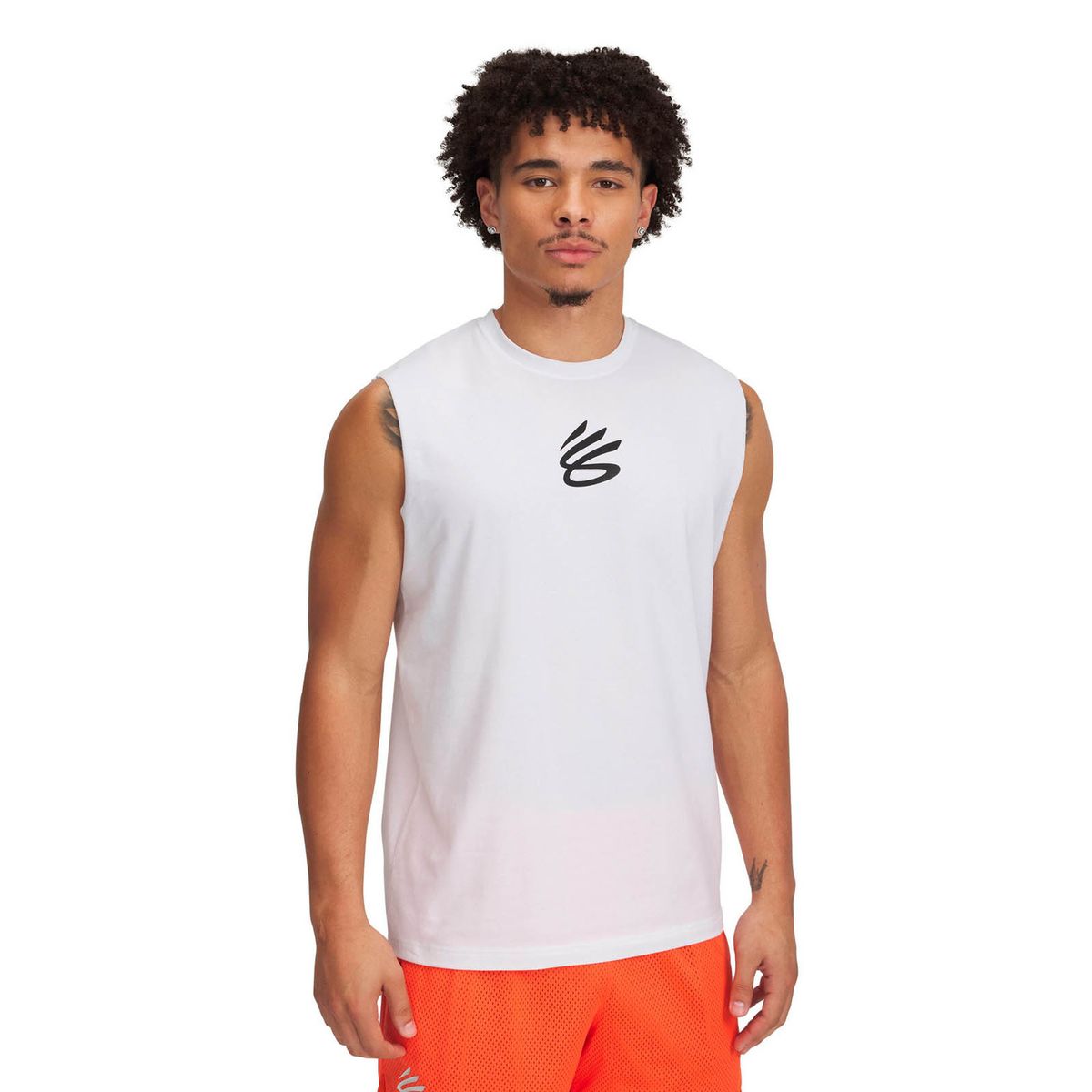 UNDER ARMOUR - Polera Sin mangas Basketball Hombre Curry sleeveless Blanco UNDER ARMOUR