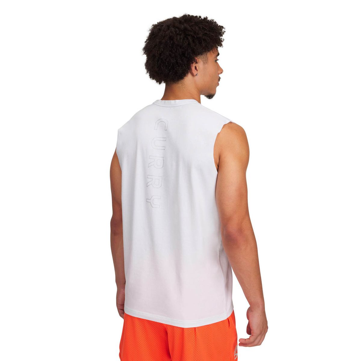 UNDER ARMOUR - Polera Sin mangas Basketball Hombre Curry sleeveless Blanco UNDER ARMOUR