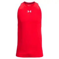 UNDER ARMOUR - Polera sin mangas de Basqueball hombre Zone rojo