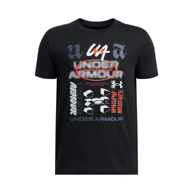 UNDER ARMOUR - Polera Manga Corta UA Para Niños Negro UNDER ARMOUR