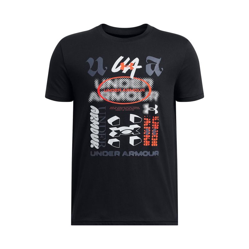 UNDER ARMOUR - Polera Manga Corta UA Para Niños Negro UNDER ARMOUR