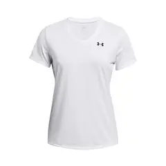 UNDER ARMOUR - Polera Manga Corta UA Tech Mujer Blanco