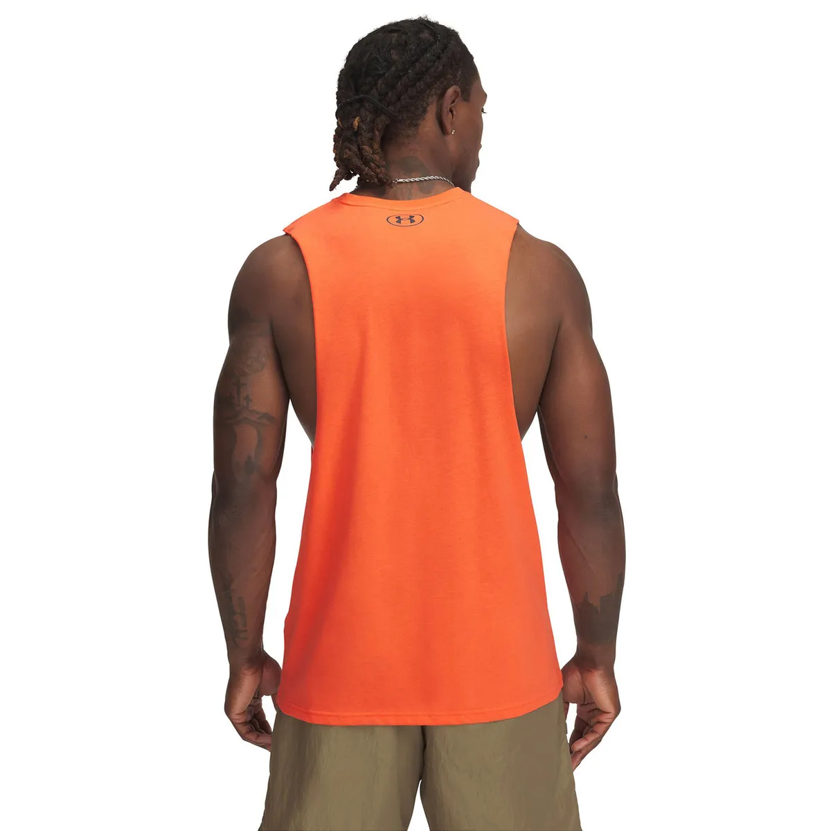 UNDER ARMOUR - Polera Sin Mangas Leftchest Hombre Naranja UNDER ARMOUR