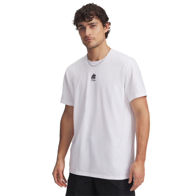 UNDER ARMOUR - Polera Manga Corta Curry Hvw Hombre Blanco UNDER ARMOUR