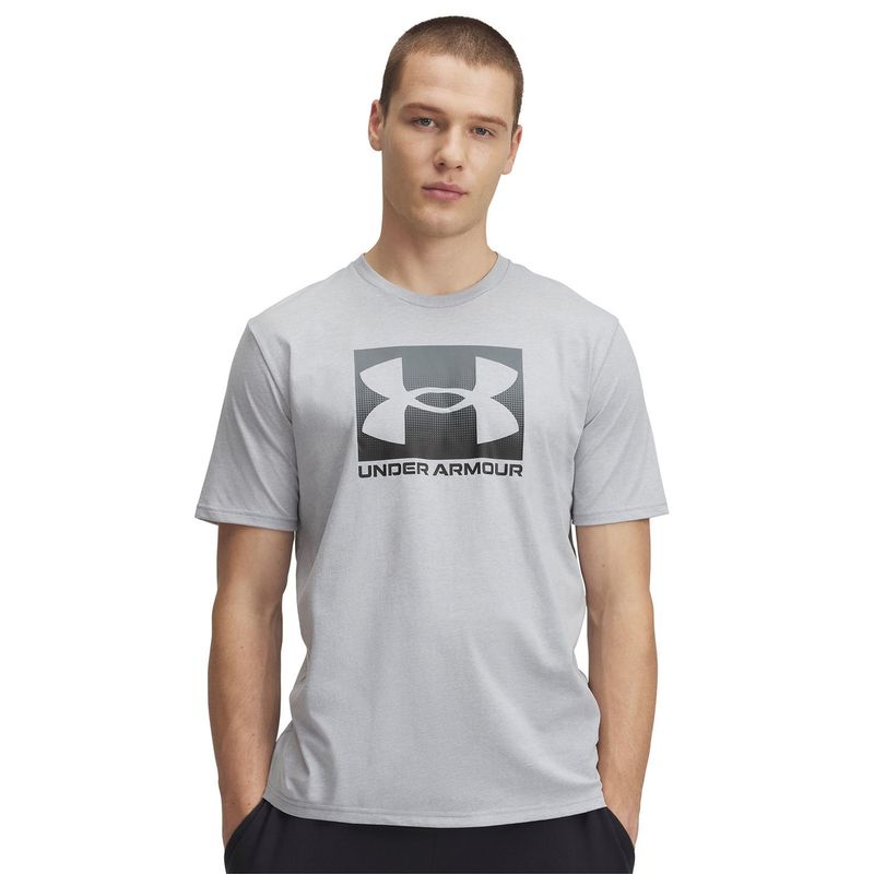UNDER ARMOUR - Polera Manga Corta Boxed Hombre Gris UNDER ARMOUR.-