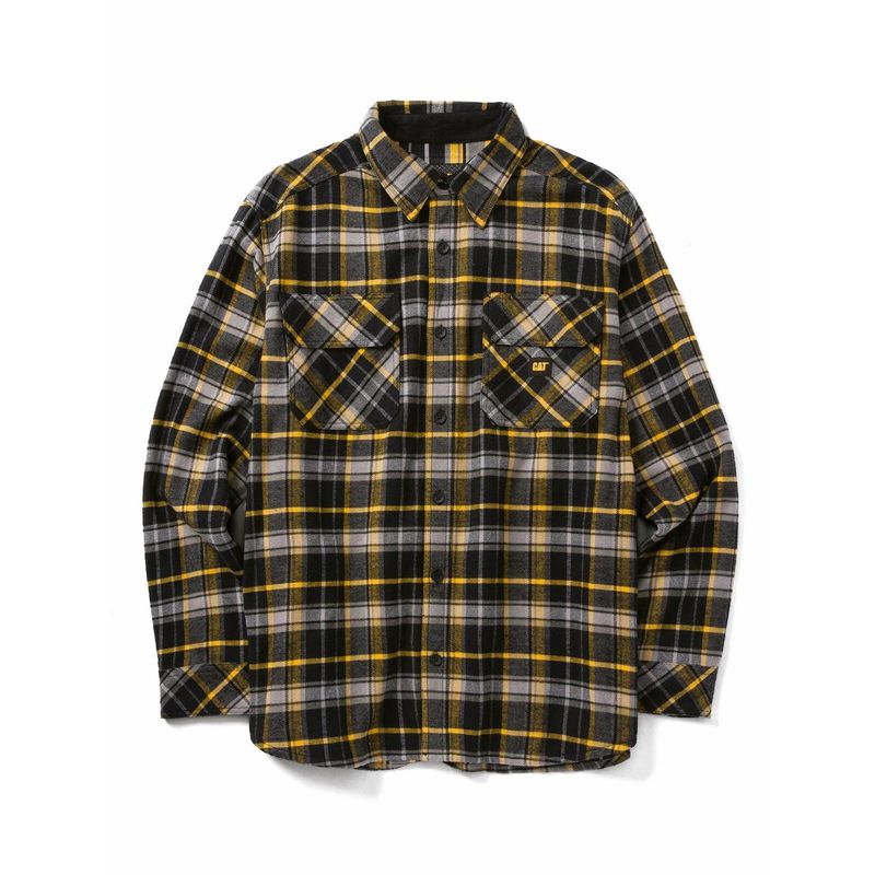 CAT - Chaqueta Buffalo Check Hombre Negra CAT.
