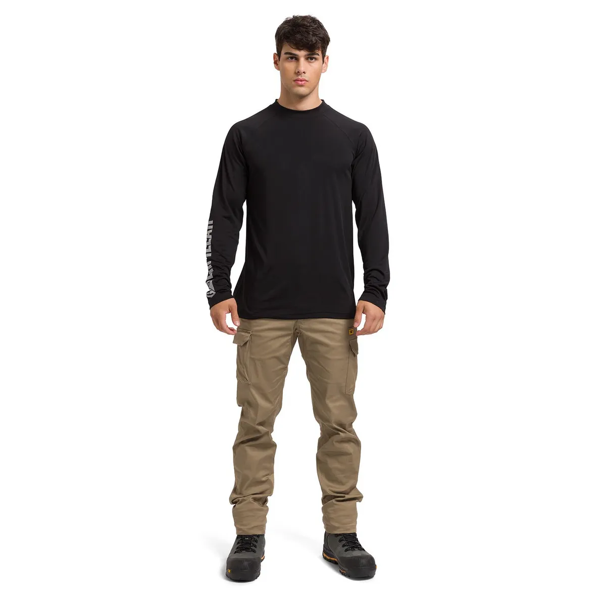 CAT - Polera Lightweight Cooling Crew Hombre Negra CAT