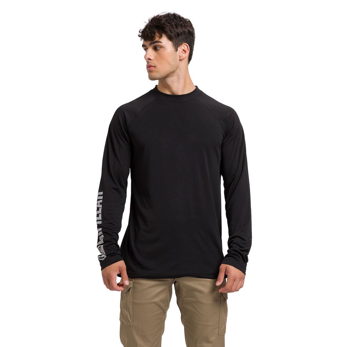 CAT - Polera Lightweight Cooling Crew Hombre Negra CAT