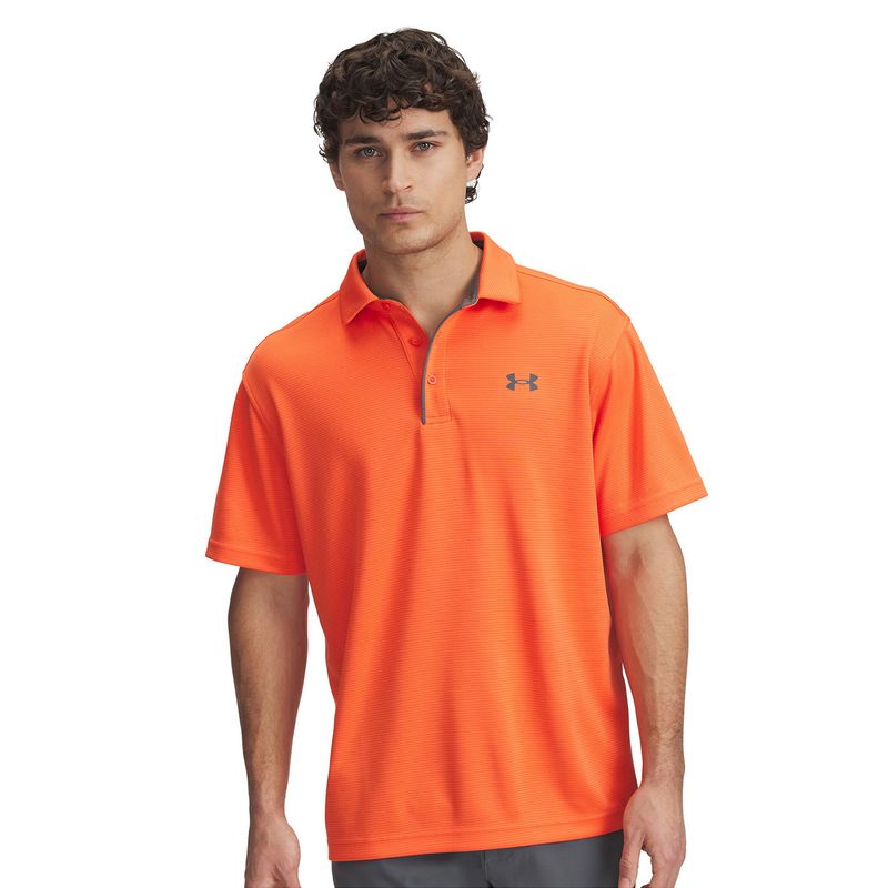 UNDER ARMOUR - Polo Manga Corta UA Tech Hombre Naranja UNDER ARMOUR.-