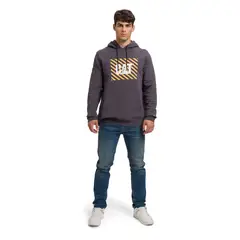 CAT - Polerón Graphic Pullover Hombre Gris Oscuro