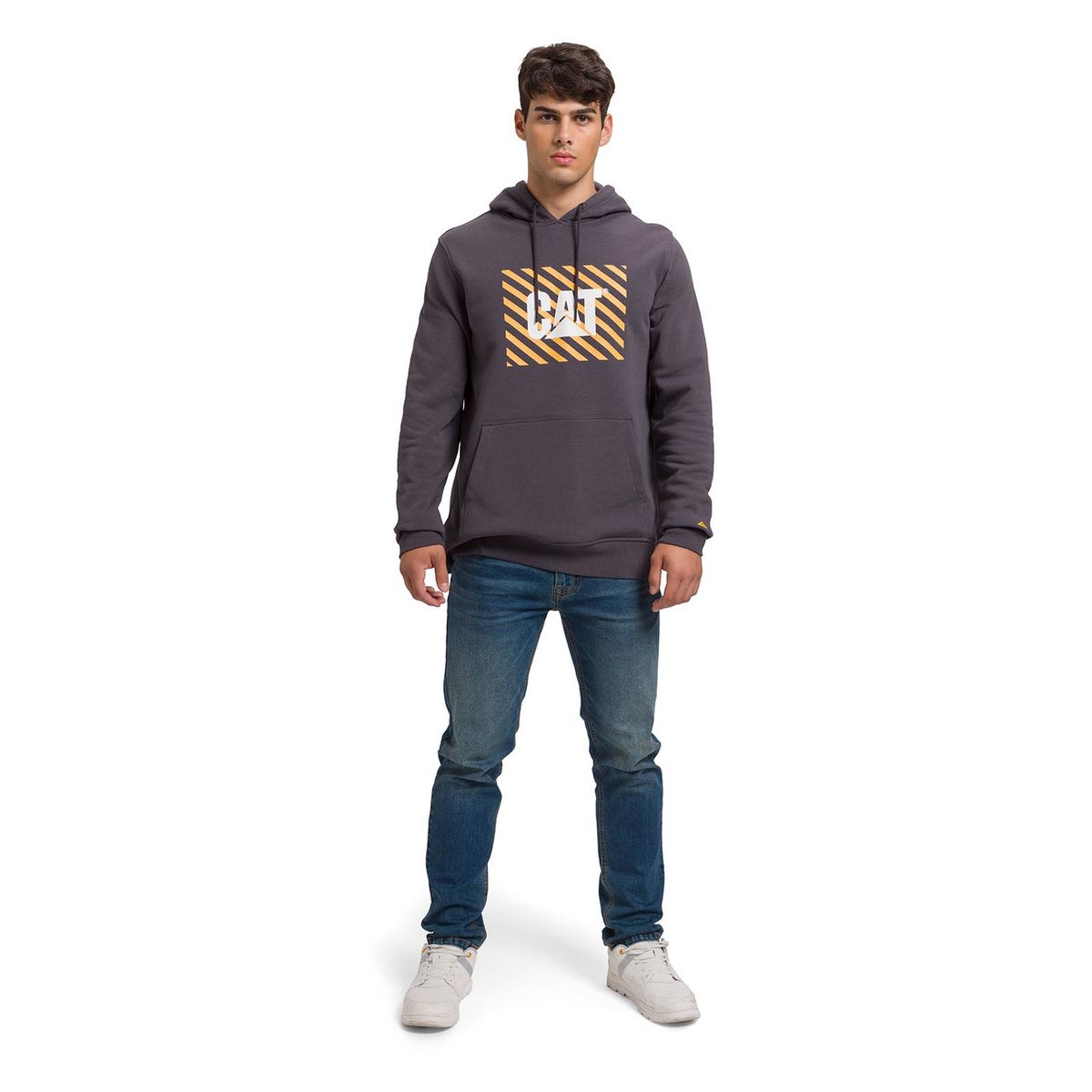 CAT - Polerón Graphic Pullover Hombre Gris Oscuro CAT