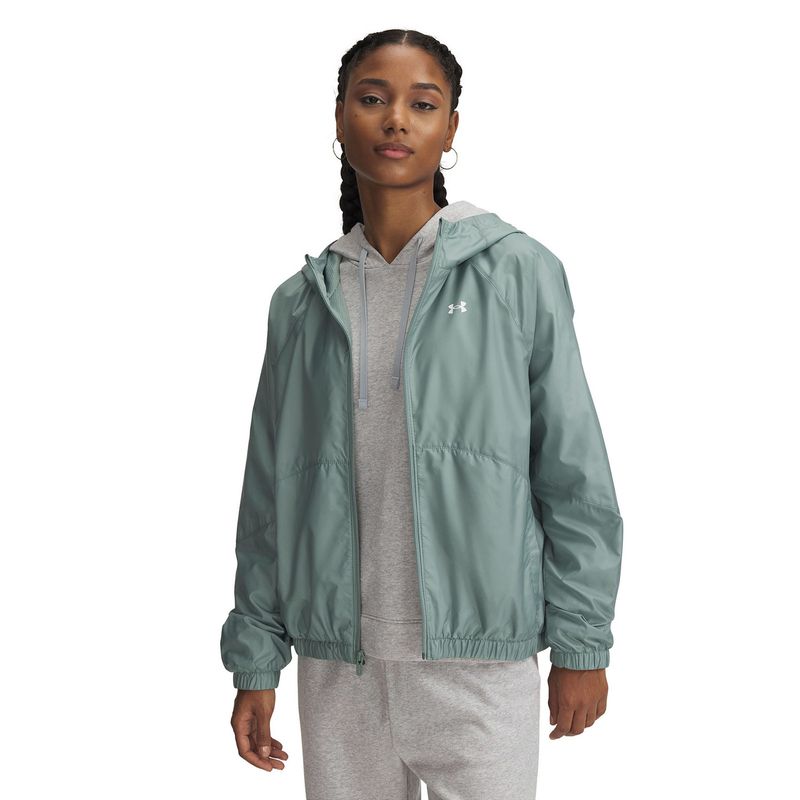 UNDER ARMOUR - Cortaviento Rival Sport Wndbrk Verde Mujer UNDER ARMOUR