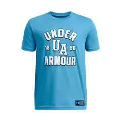UNDER ARMOUR - Polera Manga Corta UA Varsity Niño Azul