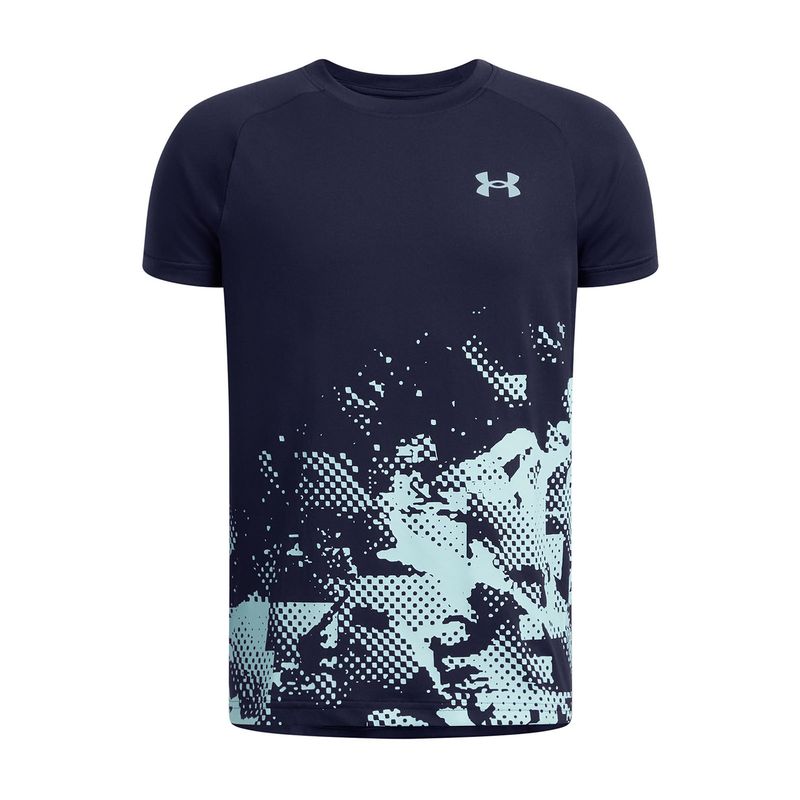 UNDER ARMOUR - Polera Manga Corta Tech Niños Azul Marino UNDER ARMOUR
