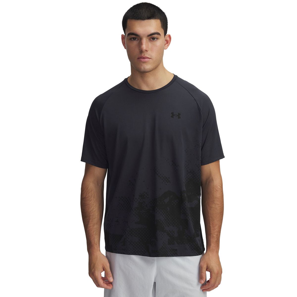 UNDER ARMOUR - Polera Manga Corta Tech Fade Hombre Gris UNDER ARMOUR