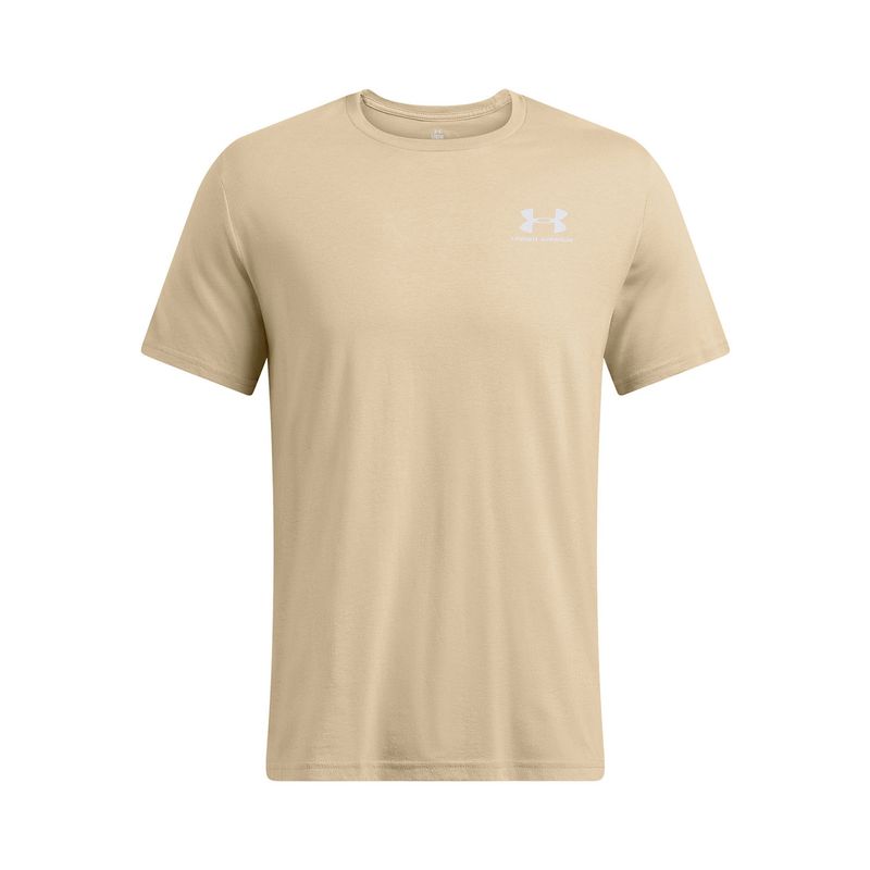 UNDER ARMOUR - Polera Manga Corta Leftchest Hombre Café UNDER ARMOUR