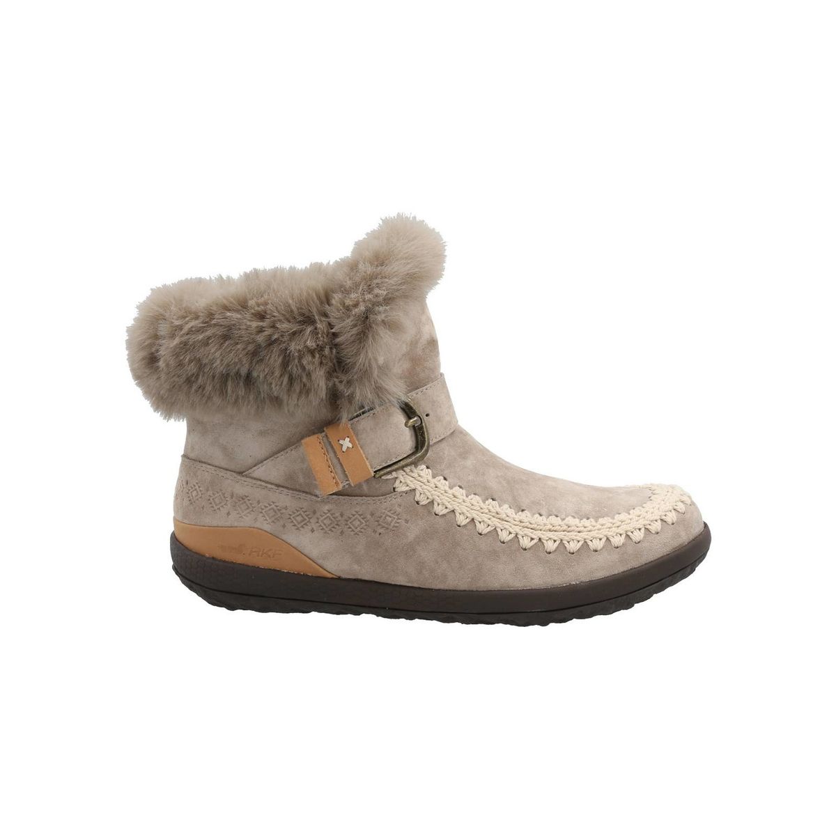 ROCKFORD - Botín Cuero Mujer Pepa Gris ROCKFORD