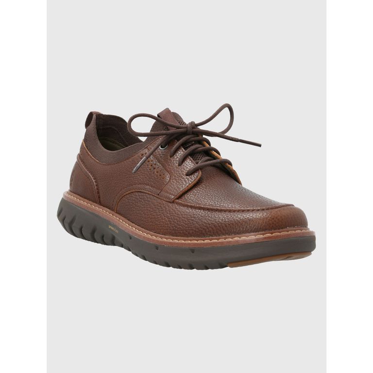 Zapatilla Cuero Hombre Smart Laceup Café