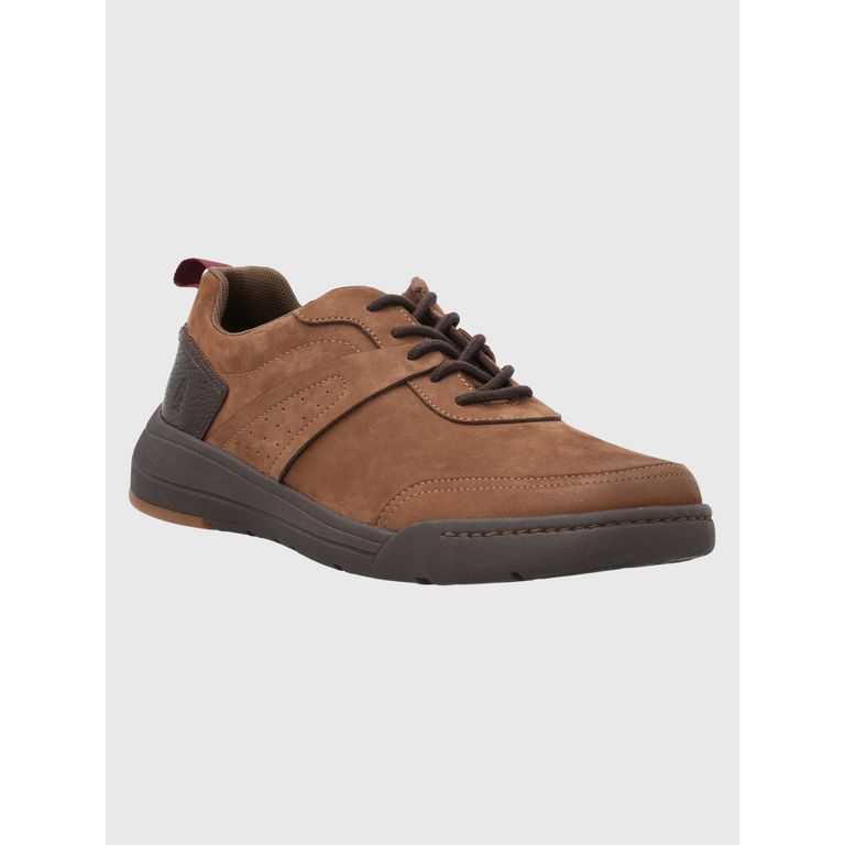 Zapatilla Cuero Hombre Molt Café Oscuro