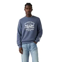 LEVIS - Polerón Hombre Standard Graphic Crew Azul