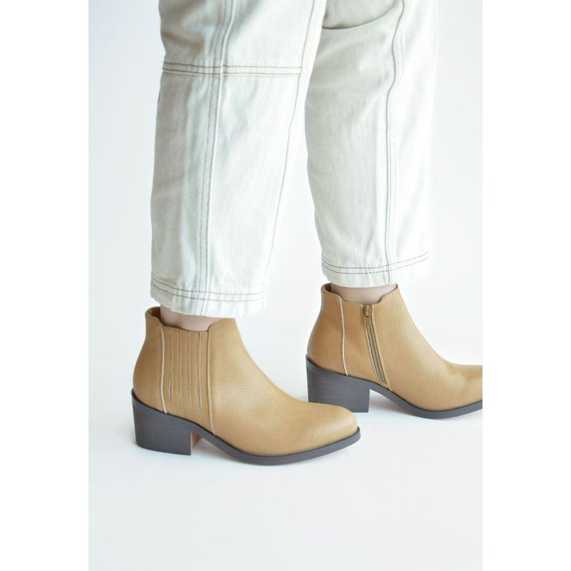 GIANI DAFIRENZE - Botines Mujer De Cuero Pinda C12 Camel 