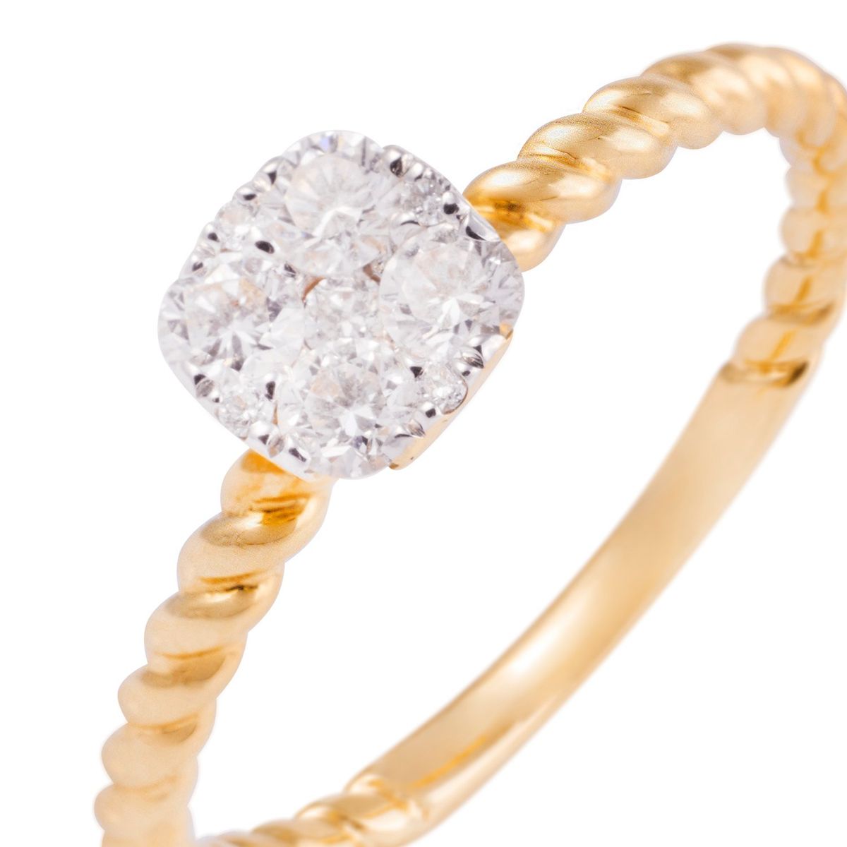 JB JOYAS BARON - Anillo Compromiso de Oro de 18kt Solitario 29 puntos de diamante