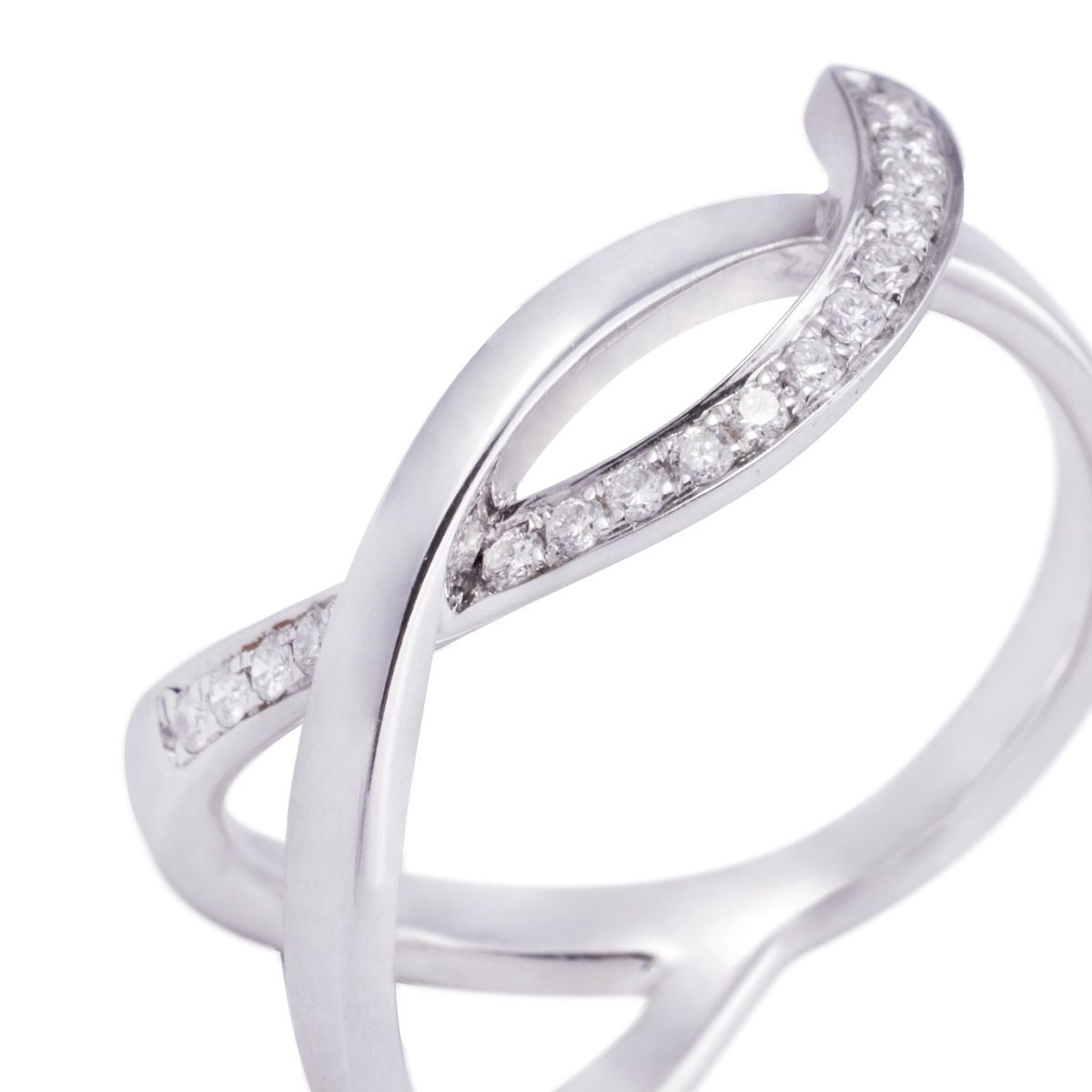 JB JOYAS BARON - Anillo Compromiso de Oro de 18kt Nudo 10 puntos de diamante