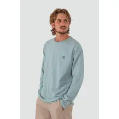 KAYA UNITE - Polera Hombre Manga Larga Daily Soft Verde