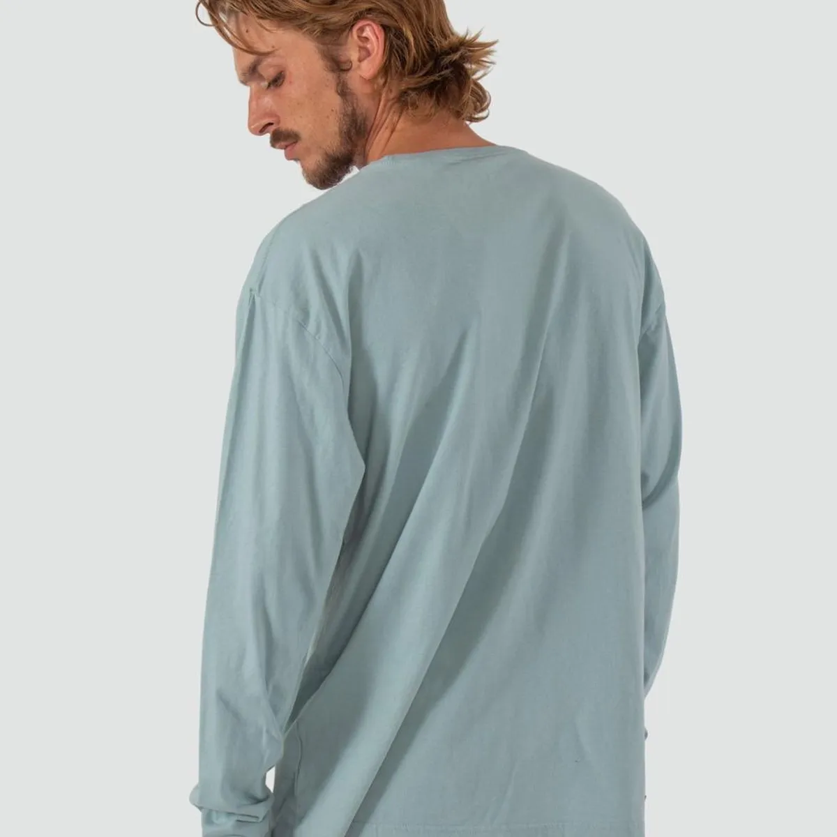 KAYA UNITE - Polera Hombre Manga Larga Daily Soft Verde