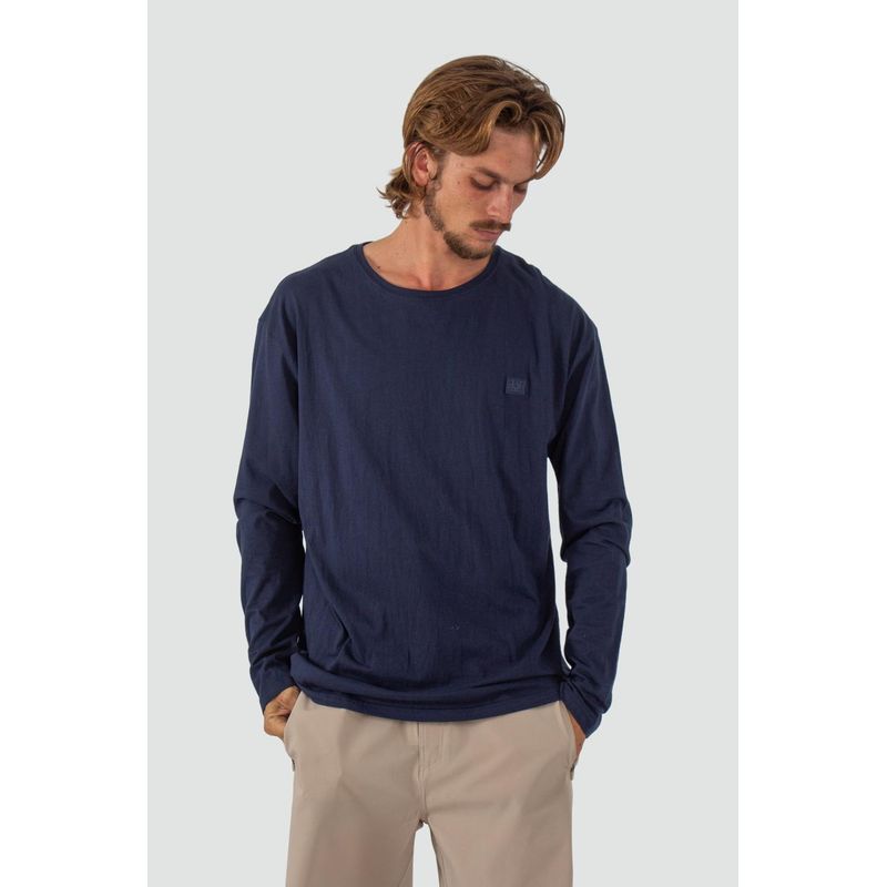 KAYA UNITE - Polera Hombre Manga Larga Daily Navy