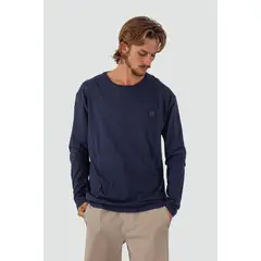 KAYA UNITE - Polera Hombre Manga Larga Daily Navy