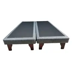 DULCES SUEÑOS - Base Europea Premium Super King Espuma Patas Rosen GRIS OSCURO