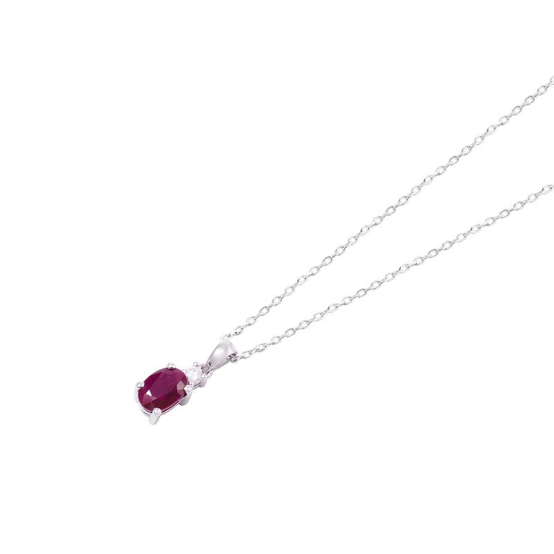 JB JOYAS BARON - Cadena de Oro 18 kt Rubí con 8 puntos de diamante