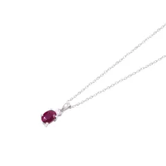 JB JOYAS BARON - Cadena de Oro 18 kt Rubí con 8 puntos de diamante
