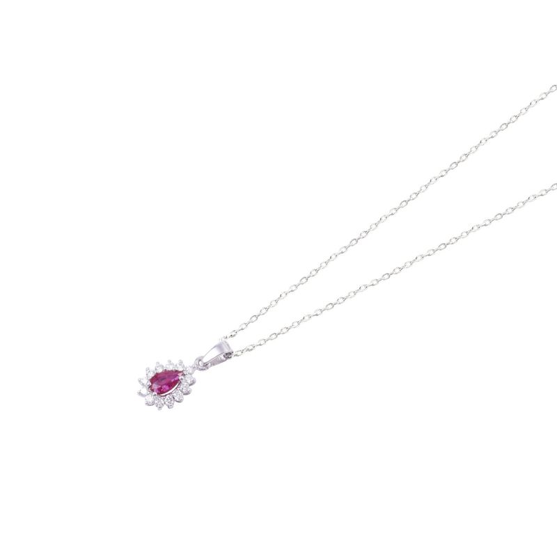 JB JOYAS BARON - Cadena de Oro 18 kt Rubí con 39 puntos de diamante
