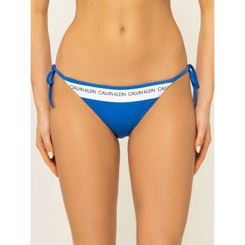 CALVIN KLEIN - Parte Inferior de Bikini String Side Azul Calvin Klein