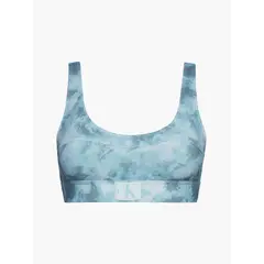 CALVIN KLEIN - Parte Superior de Bikini CK Authentic Celeste