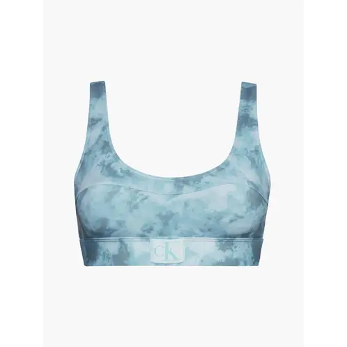 CALVIN KLEIN - Parte Superior de Bikini CK Authentic Celeste